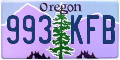 OR license plate 993KFB