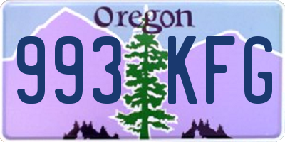 OR license plate 993KFG