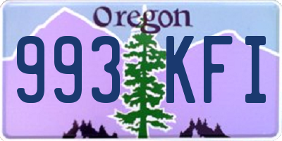 OR license plate 993KFI