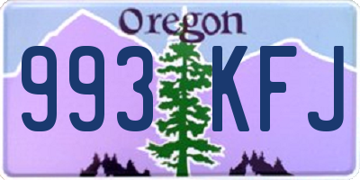 OR license plate 993KFJ