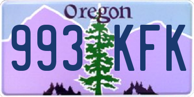 OR license plate 993KFK