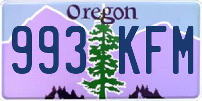 OR license plate 993KFM