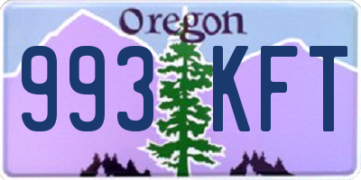 OR license plate 993KFT