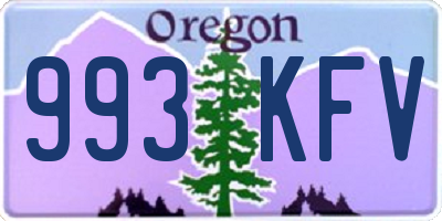 OR license plate 993KFV