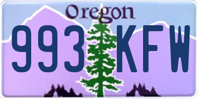 OR license plate 993KFW