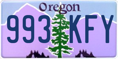 OR license plate 993KFY
