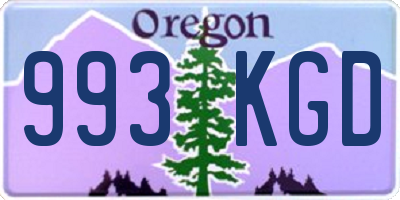 OR license plate 993KGD