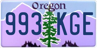 OR license plate 993KGE