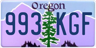 OR license plate 993KGF
