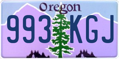OR license plate 993KGJ