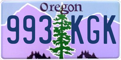 OR license plate 993KGK