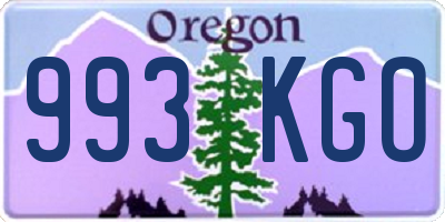 OR license plate 993KGO