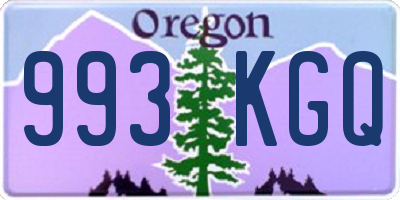 OR license plate 993KGQ