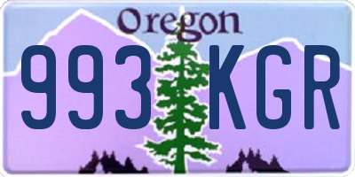 OR license plate 993KGR