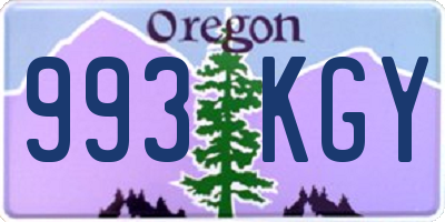 OR license plate 993KGY