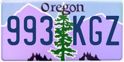 OR license plate 993KGZ