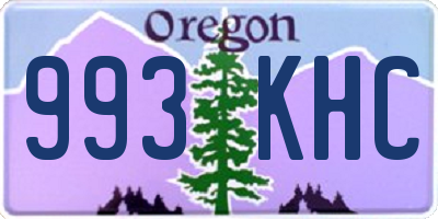 OR license plate 993KHC