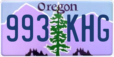 OR license plate 993KHG