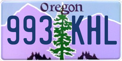 OR license plate 993KHL