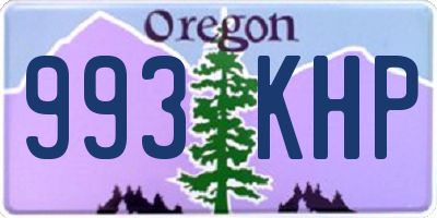 OR license plate 993KHP