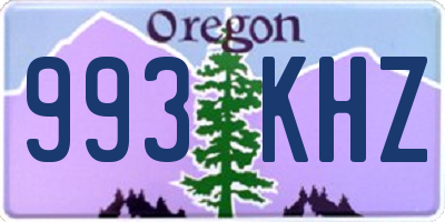 OR license plate 993KHZ