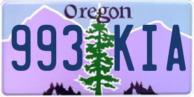 OR license plate 993KIA