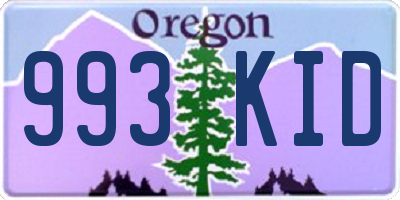 OR license plate 993KID