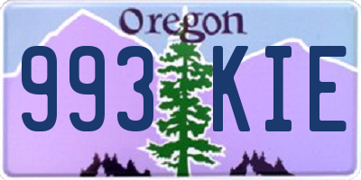 OR license plate 993KIE