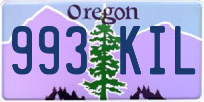 OR license plate 993KIL