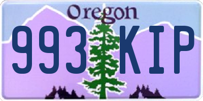 OR license plate 993KIP