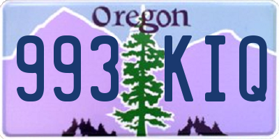 OR license plate 993KIQ