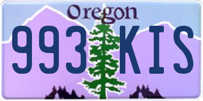 OR license plate 993KIS