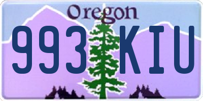 OR license plate 993KIU