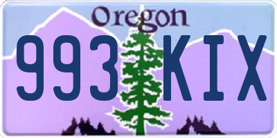 OR license plate 993KIX