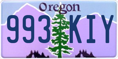 OR license plate 993KIY
