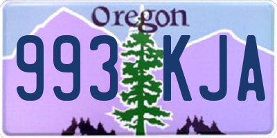 OR license plate 993KJA