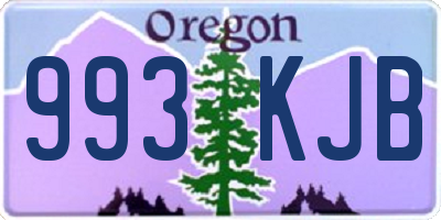 OR license plate 993KJB