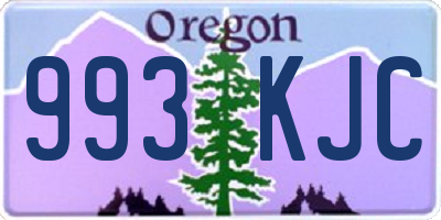 OR license plate 993KJC