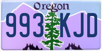 OR license plate 993KJD