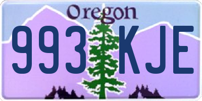 OR license plate 993KJE