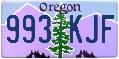 OR license plate 993KJF