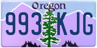 OR license plate 993KJG