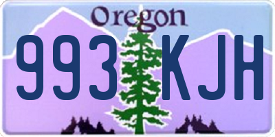 OR license plate 993KJH