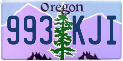 OR license plate 993KJI