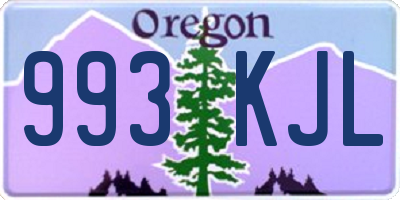 OR license plate 993KJL