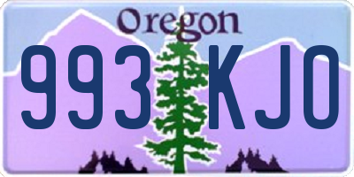 OR license plate 993KJO