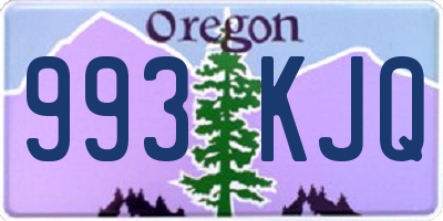 OR license plate 993KJQ