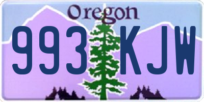 OR license plate 993KJW