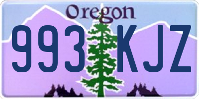 OR license plate 993KJZ