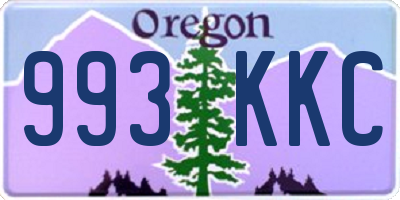 OR license plate 993KKC